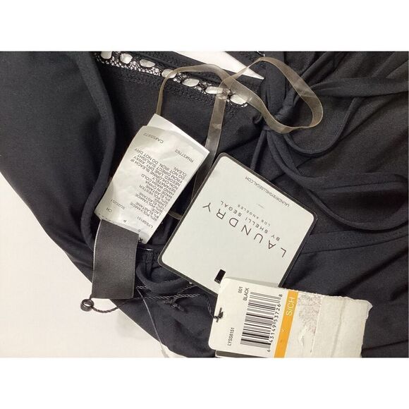 New. Laundry by Shelli Segal Black plunge swimsuit. Small. Retails $149 - Picture 9 of 10